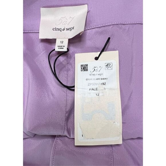 Cinq A Sept Crepe Elaine Short in Pale Iris NWT Size 12 - Picture 9 of 10